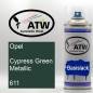 Preview: Opel, Cypress Green Metallic, 611: 400ml Sprühdose, von ATW Autoteile West.